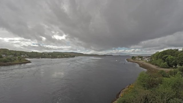Time lapse from 3pm until 6pm of the Lora Falls seen from Connel Bridge, Argyll