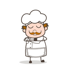 Cartoon Chef Praying Vector Concept