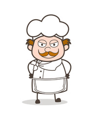 Cartoon Upset Chef Face Expression