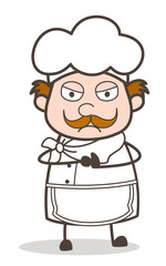 Cartoon Chef Offensive Expression Vector