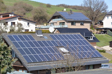 Solar panels in german town