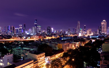 Obraz premium Pejzaże miejskie bangkok, Tajlandia