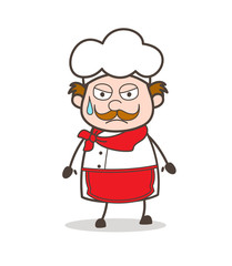 Obraz premium Cartoon Chef in Anger Vector