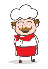Cartoon Smiling Chef Face Vector