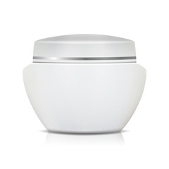 Cosmetic Jar Vector. Template For Your Product Design. Realistic Mock Up. Isolated On White Background Illustration