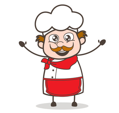 recommend clip art: Cartoon Excited Chef Happy Face