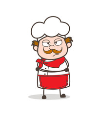 Cartoon Disappointed Chef Face