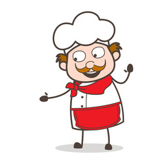 Cartoon Friendly Chef Vector Character