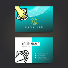 Cleaning Service Business Card.