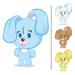 Illustration of an easter bunny mascot. Ideal for celebratory and institutional events