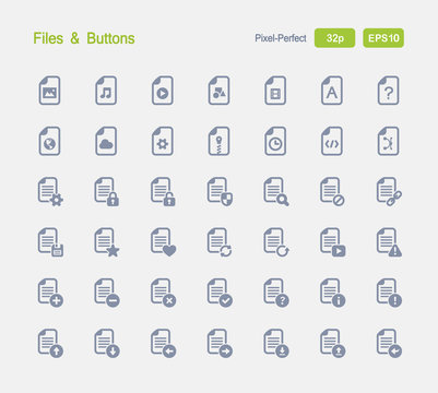 Files & Buttons - Granite Icons
