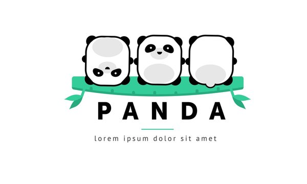 Panda bear logo template