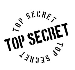 Top Secret rubber stamp. Grunge design with dust scratches. Effects can be easily removed for a clean, crisp look. Color is easily changed.