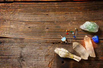 Natural rocks and white sage