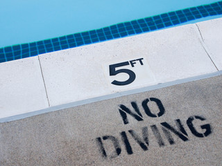 The text on pool deck