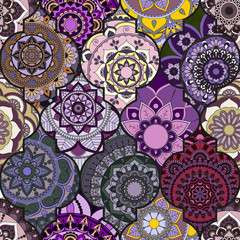 Seamless pattern. Vintage decorative elements. Hand drawn background. Islam, Arabic, Indian, ottoman motifs. Perfect for printing on fabric or paper.