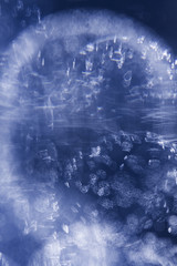 Abstract underwater composition with bubbles and light