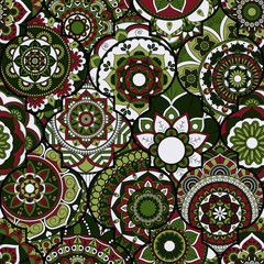 Seamless pattern. Vintage decorative elements. Hand drawn background. Islam, Arabic, Indian, ottoman motifs. Perfect for printing on fabric or paper.