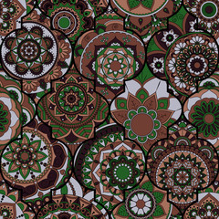 Seamless pattern. Vintage decorative elements. Hand drawn background. Islam, Arabic, Indian, ottoman motifs. Perfect for printing on fabric or paper.