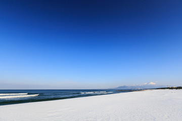 雪の弓ヶ浜展望台 -大山・美保湾を一望できるのビューポイント-