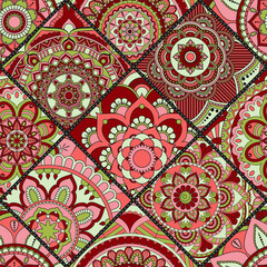 Seamless pattern. Vintage decorative elements. Hand drawn background. Islam, Arabic, Indian, ottoman motifs. Perfect for printing on fabric or paper.