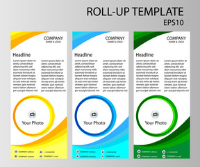 Roll-up banner template