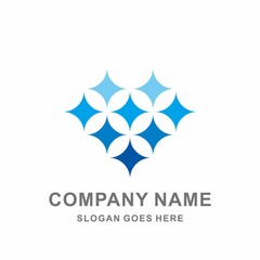 Obraz premium Geometric Diamond Crystal Jewelry Fashion Accessories Business Company Stock Vector Logo Design Template 