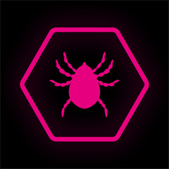 Neon Button Polygon - Zecke