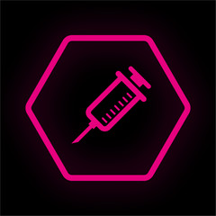 Neon Button Polygon - Spritze