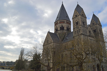 Fototapeta premium Temple Neuf in Metz, France