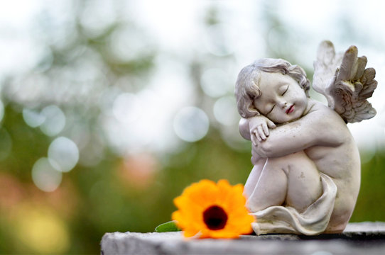 Guardian Angel Sleeping On The Grave