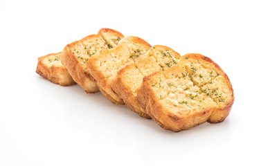 garlic bread on white background