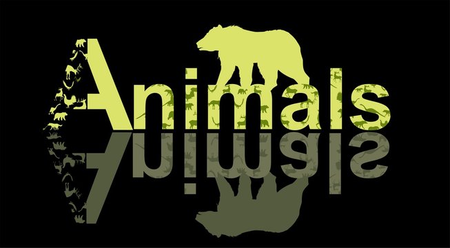 Logo design of word animal 