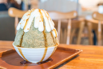 matcha green tea ice shave