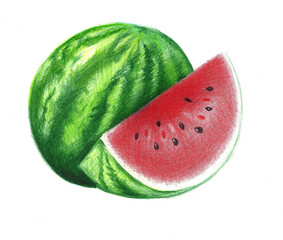 Hand drawing watermelon