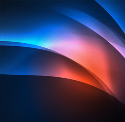 Obraz premium Illuminated neon waves