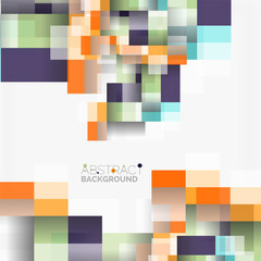 Abstract blocks template design background, simple geometric shapes on white, straight lines and rectangles