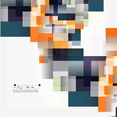 Abstract blocks template design background, simple geometric shapes on white, straight lines and rectangles