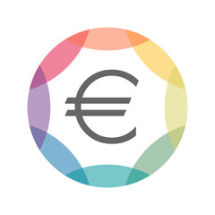 farbiges Icon - Euro - Währung