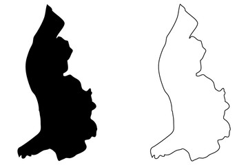 Lichtenstein map vector illustration, scribble sketch Lichtenstein - obrazy, fototapety, plakaty