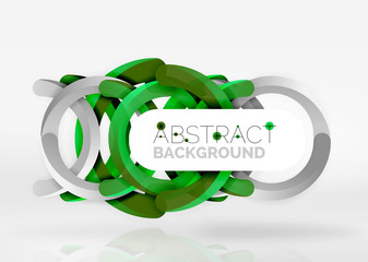 Modern 3d ring vector abstract background