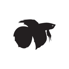 beta fish vector silhouette