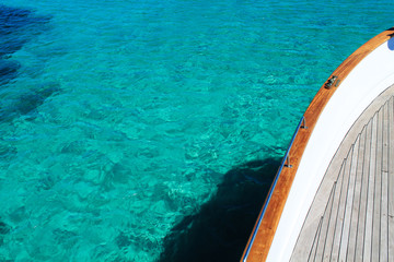 Sardinian sea on a boat