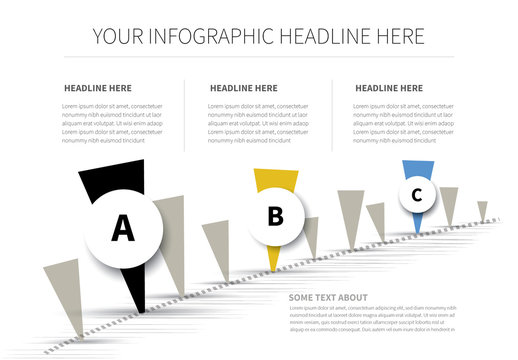 Abstract Triangles Timeline Infographic Layout