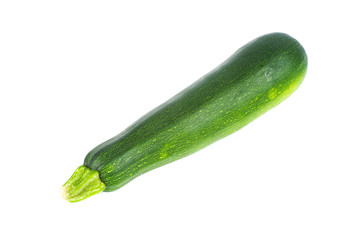 Green zucchini isolated on white background