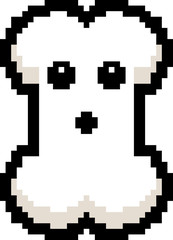 Surprised 8-Bit Cartoon Bone