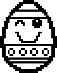 Obraz premium Winking 8-Bit Cartoon Easter Egg