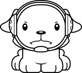 Cartoon Angry Wrestler Puppy