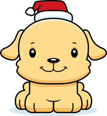 Cartoon Smiling Xmas Puppy