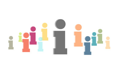 Viele bunte Info-Symbole